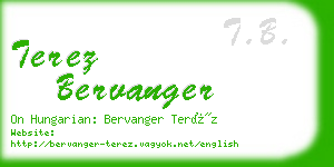 terez bervanger business card